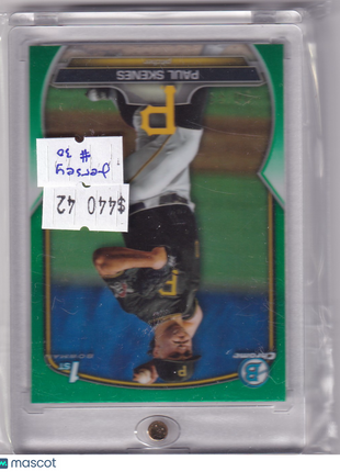 Paul Skenes 2023 Bowman Draft Chrome #BDC-14 Pittsburgh Pirates Green 1st Bowman