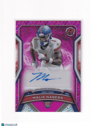Malik Nabers 2025 Topps Resurgence #RRS-MN New York Giants Pink 01/10 RC