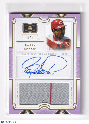 Barry Larkin 2024 Topps Definitive Collection #DARC-BL Cincinnati Reds 4/5