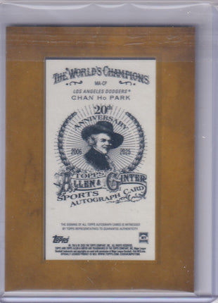 Chan Ho Park 2025 Topps Allen & Ginter #MA-CP Dodgers Framed Mini Autograph