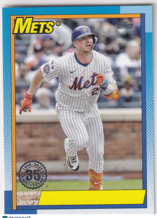 Pete Alonso 2025 Topps 1990 Topps Baseball 35th Anniversary #T90-30 New York Mets 21/35