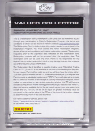 John Stockton Karl Malone 2025 Panini One and One Timeless Moments Dual Autographs #1 Utah Jazz Redemption