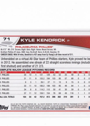 Kyle Kendrick 2013 Topps #71 Philadelphia Phillies