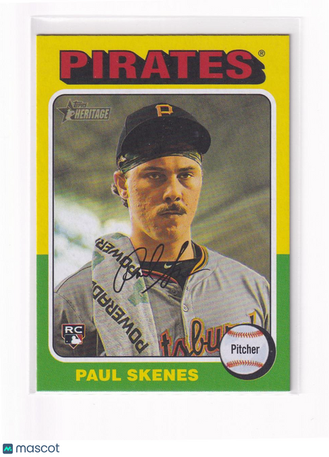 Paul Skenes 2024 Topps Heritage #594 Pittsburgh Pirates RC