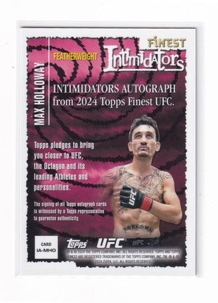 Max Holloway 2024 Topps Finest UFC Intimidators #IA-MHO Red Shimmer