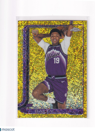Ace Bailey 2026 Topps Chrome #155 Utah Jazz Gold Speckle RC