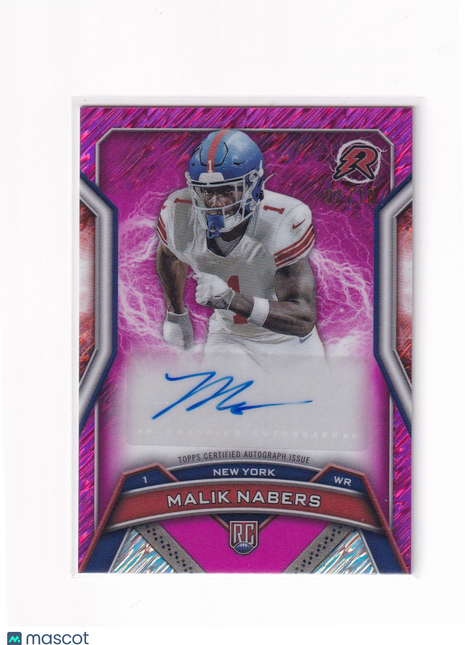 Malik Nabers 2025 Topps Resurgence #RRS-MN New York Giants Pink 01/10 RC