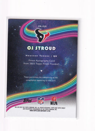 C.J. Stroud 2025 Topps Finest Football #FA-CJS Houston Texans 21/25