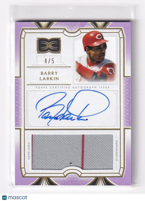 Barry Larkin 2024 Topps Definitive Collection #DARC-BL Cincinnati Reds 4/5