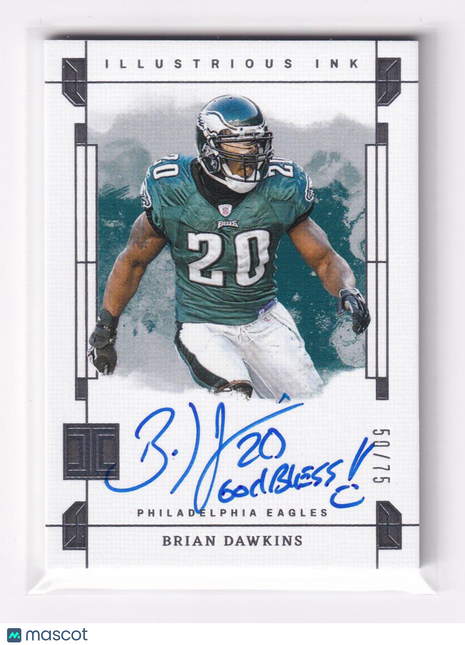 Brian Dawkins 2024 Panini Impeccable Illustrious Ink #ILL-BDS Philadelphia Eagles