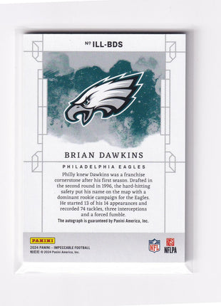 Brian Dawkins 2024 Panini Impeccable Illustrious Ink #ILL-BDS Philadelphia Eagles