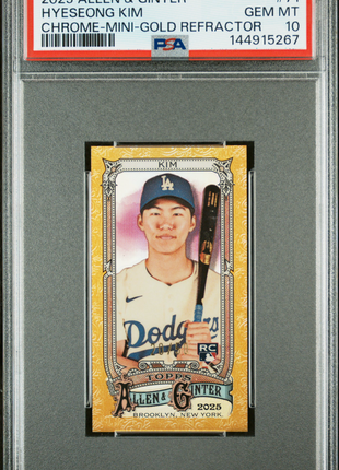 Hyeseong Kim PSA 10 2025 Topps Allen & Ginter #71 Chrome Mini Gold Refractor /50
